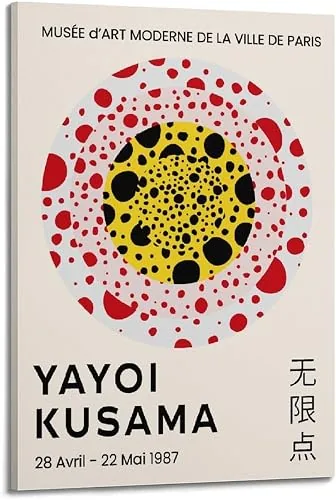 CHxdxge Yayoi Kusama Canvas Art Poster Poster Dekorative Malerei Leinwand Wandkunst Wohnzimmer Poster Schlafzimmer Malerei,Wandkunst Bilddruck Moderne Familienzimmer Dekor 24x36inch(60x90cm)