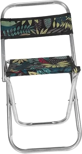 Garneck Faltbarer Outdoor Campingstuhl mit Rückenlehne Tragbarer Leichter Klapphocker aus Edelstahl und Oxford Ergonomisch und Belastbar für Angeln Grillen Garten und Reisen